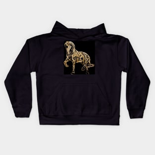 Gold Horse Kids Hoodie